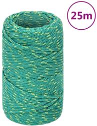 vidaXL Franghie de barca, verde, 2 mm, 25 m, polipropilena GartenMobel Dekor (152688)
