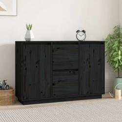 vidaXL Servanta, negru, 111x34x75 cm, lemn masiv de pin GartenMobel Dekor (814313) Comoda