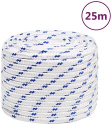 vidaXL Franghie de barca, alb, 16 mm, 25 m, polipropilena GartenMobel Dekor (152307)