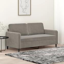 vidaXL Canapea cu 2 locuri, gri deschis, 140 cm, catifea GartenMobel Dekor (349043) Canapea