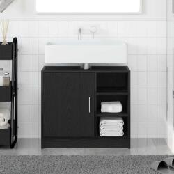 vidaXL Dulap pentru chiuveta cu usa Stejar Negru 63 x 29 x 55 cm GartenMobel Dekor (869214)