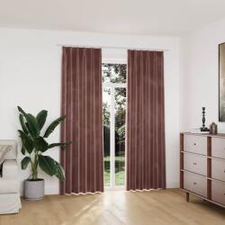 vidaXL Draperii opace 2 buc. roz antichizat 140x225 cm catifea carlige GartenMobel Dekor (134525)