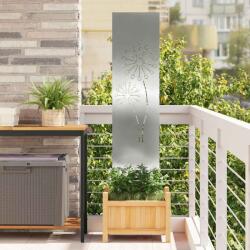 vidaXL Ecran de intimitate pentru gradina argintiu 32 x 140 cm, otel galvanizat (876236)