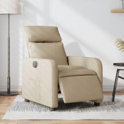vidaXL Fotoliu rabatabil electric, crem, material textil GartenMobel Dekor (3206689)