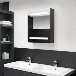 vidaXL Dulap de baie cu oglinda si LED, antracit, 50x14x60 cm GartenMobel Dekor (326487)
