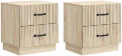 vidaXL Set 2 noptiere stejar Sonoma, 4 sertare, 43 x 34, 5 x 44, 5 cm (895220)