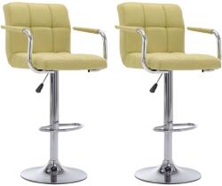 vidaXL Scaune de bar, 2 buc. , verde, material textil GartenMobel Dekor (283424)