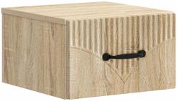 vidaXL Dulap de noapte suspendat, stejar Sonoma, 34, 5x33x20 cm, cu sertar (898939)