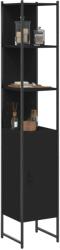 vidaXL Dulap de baie, negru, 33x33x185, 5 cm, lemn prelucrat GartenMobel Dekor (842471)