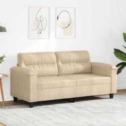 vidaXL Canapea cu 2 locuri, crem, 140 cm, tesatura microfibra GartenMobel Dekor (359565) Canapea