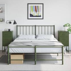 vidaXL Noptiere, 2 buc. , verde olive, 36x39x78 cm, otel GartenMobel Dekor (846587)
