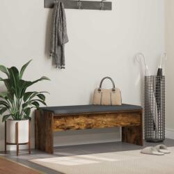 vidaXL Banca pentru hol cu perna Stejar fumuriu 100 x 38 x 46 cm GartenMobel Dekor (891564)