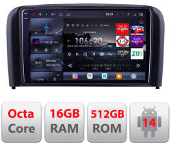 Edotec Navigatie Android Volvo S80 2004-2006 Edotec QLED 2K 16GB RAM 512GB (KIT-S80+EDT-E809-2K)