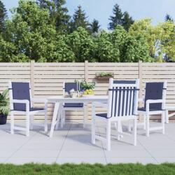 vidaXL Perne pentru scaune cu spatar jos, 4 buc. , bleumarin, textil GartenMobel Dekor (378681)