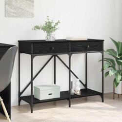 vidaXL Masa de consola Stejar Negru 100 x 39 x 78, 5 cm Lemn compozit GartenMobel Dekor (882808)