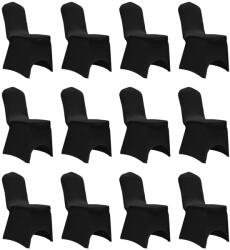 vidaXL Huse elastice pentru scaun, 12 buc. , negru GartenMobel Dekor (279091)