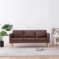 vidaXL Canapea cu 3 locuri, maro, material textil GartenMobel Dekor (281354) Canapea