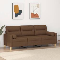 vidaXL Canapea cu 3 locuri cu pernute, maro, 180 cm, textil GartenMobel Dekor (3200832) Canapea