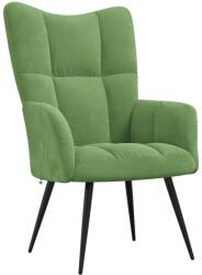 vidaXL Scaun de relaxare, verde deschis, catifea GartenMobel Dekor (328076)