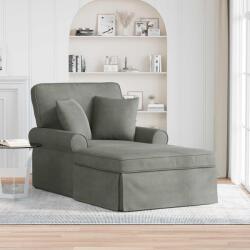 vidaXL Chaise Lounge cu fusta cu perna Gri deschis 91 x 157 x 91 cm GartenMobel Dekor (42022948)