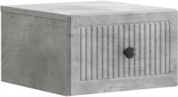 vidaXL Noptiera suspendata cu sertar, gri beton, 33 x 34, 5 x 20 cm (897921)