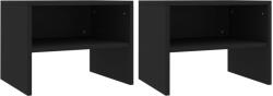 vidaXL Noptiere, 2 buc. , negru, 40x30x30 cm, lemn prelucrat GartenMobel Dekor (800066)