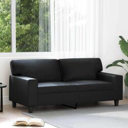 vidaXL Canapea cu 2 locuri, negru, 140 cm, piele ecologica GartenMobel Dekor (359417) Canapea