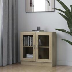 vidaXL Dulap cu vitrina, stejar Sonoma, 82, 5 x 30, 5 x 80 cm, PAL GartenMobel Dekor (802744) Biblioteca