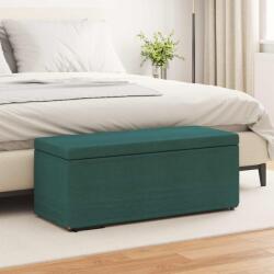 vidaXL Taburet Verde închis 101 x 41 x 40 cm Stofa si lemn prelucrat GartenMobel Dekor (876791)