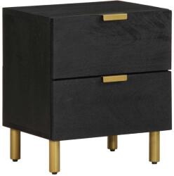 vidaXL Noptiera, negru, 40x33x46 cm, lemn masiv de mango GartenMobel Dekor (4017646)