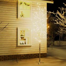 vidaXL Mesteacan cu LED, alb, 672 LED-uri alb calde, 400 cm GartenMobel Dekor (345147)