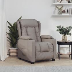 vidaXL Fotoliu rabatabil electric, gri taupe, material textil GartenMobel Dekor (3098785)