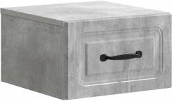 vidaXL Noptiera suspendata cu sertar, gri beton, 34, 5 x 33 x 20 cm (899281)