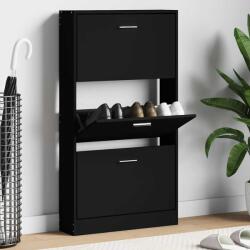 vidaXL Pantofar, negru, 59x17x108 cm, lemn compozit GartenMobel Dekor (342528) Pantofar