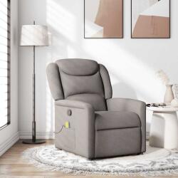 vidaXL Fotoliu de masaj rabatabil, gri taupe, material textil GartenMobel Dekor (4015613)