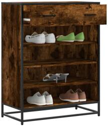 vidaXL Pantofar, stejar fumuriu, 75x38x97, 5 cm, lemn prelucrat/metal GartenMobel Dekor (3300877) Pantofar