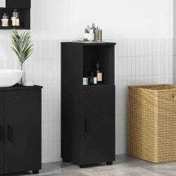 vidaXL Dulap de Baie cu raft Negru 30 x 35 x 95 cm Lemn compozit GartenMobel Dekor (883315)