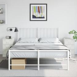 vidaXL Noptiere, 2 buc. , alb, 34, 5x39x62 cm, otel GartenMobel Dekor (841786)