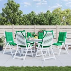 vidaXL Perne scaun cu spatar înalt, 6 buc, verde, tesatura Oxford GartenMobel Dekor (377619)