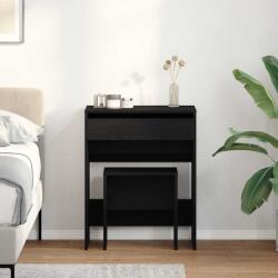 vidaXL Masa de Toaleta Stejar negru 60 x 40 x 75 cm Lemn compozit GartenMobel Dekor (868872)