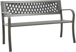vidaXL Banca de gradina, gri, 125 cm, otel GartenMobel Dekor (312039)