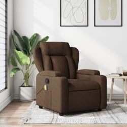 vidaXL Fotoliu de masaj rabatabil, maro, material textil GartenMobel Dekor (372419)