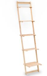 vidaXL Raft de perete tip scara, lemn de cedru, 41, 5 x 30 x 176 cm GartenMobel Dekor (246438) Biblioteca