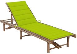 vidaXL Sezlong de gradina cu perna, bambus GartenMobel Dekor (3061643)