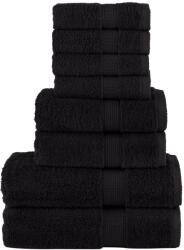 vidaXL Set de prosoape premium SOLUND, 8 piese, negru, 600 g/m2 GartenMobel Dekor (137548) Prosop