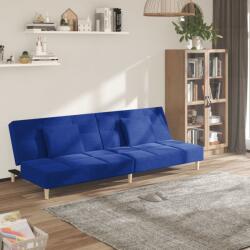 vidaXL Canapea extensibila cu 2 locuri, 2 perne, albastru, textil GartenMobel Dekor (375796) Canapea