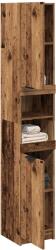 vidaXL Dulap de baie, lemn vechi, 32x34x188, 5 cm, lemn prelucrat GartenMobel Dekor (856943)