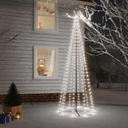 vidaXL Brad de Craciun conic, 310 LED-uri, alb rece, 100x300 cm GartenMobel Dekor (343491)
