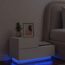 vidaXL Noptiera cu lumini LED, alb, 70x36x40, 5 cm GartenMobel Dekor (836777)