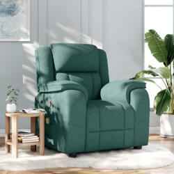 vidaXL Fotoliu de masaj rabatabil, verde închis, material textil GartenMobel Dekor (4015716)